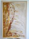 Tablou acrilic abstract pictat manual