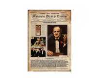 Кръстникът Дон Вито Корлеоне вестник постер плакат за дома кафе бар