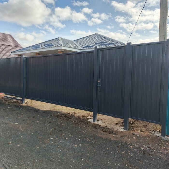 Изготовим Откатные ворота с автоматикой калитки заборы. Под ключ.