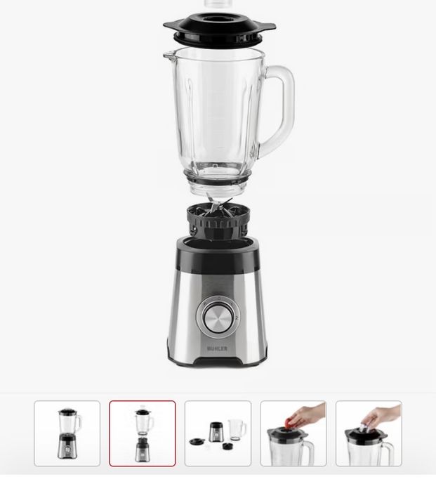 Блендер Muhler MB-555SG, 500W, 1.5 л,