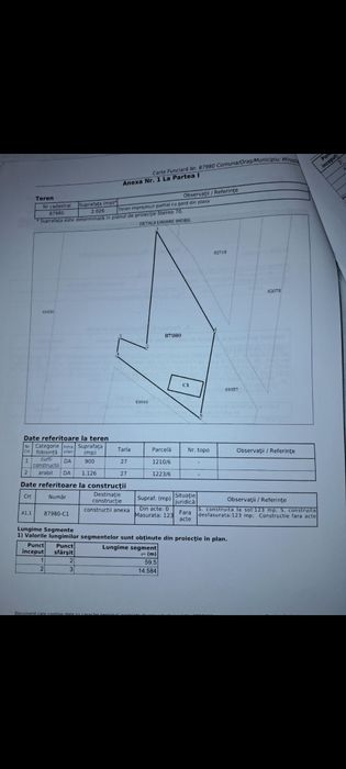 Teren intravilan si teren extravilan Uricani Miroslava.