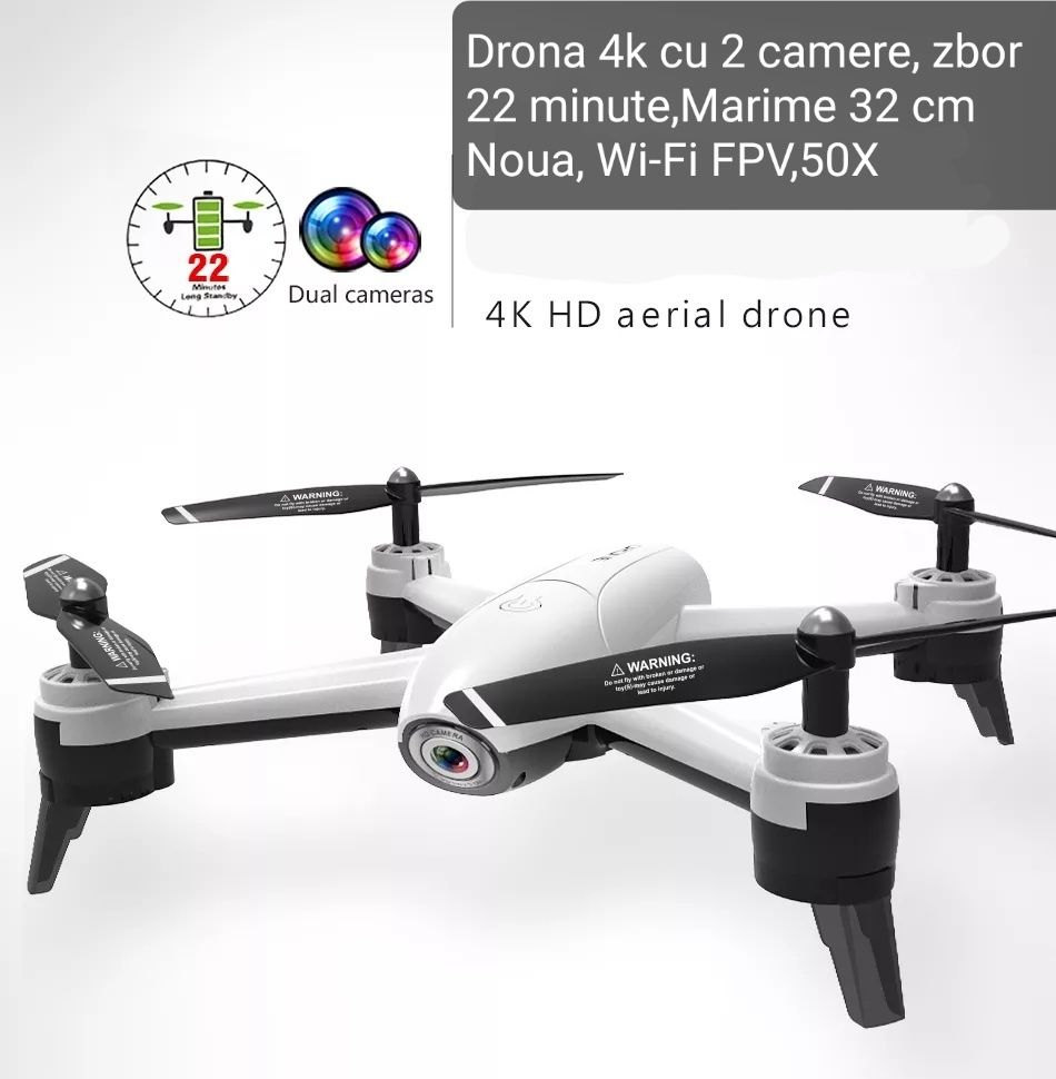 Drona cu 2 camere Full HD, zbor 22 minute,Zoom 50x,Noua, Wi-Fi FPV,50X