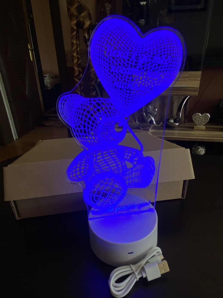 Лампа светещо 3D мече.Ново!