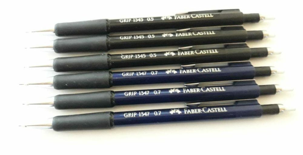 Lot 6 creioane faber castell 1345 si 1347 de 0.5 mm si 0.7 mm