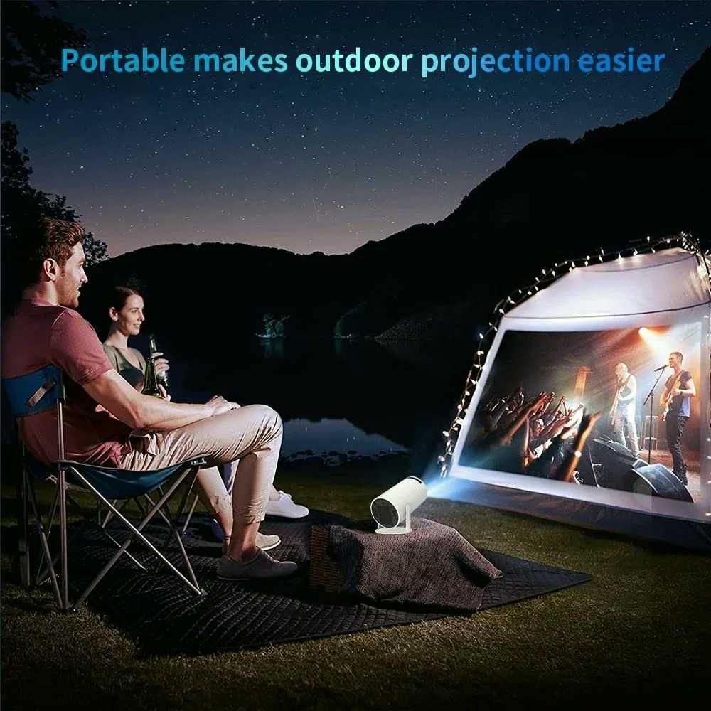 Преносим видеопроектор 4K, HDMI, USB, Android, Wi-Fi 6, BT 5. 130 инча