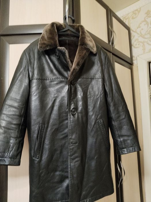 Куртка кожаная мужская,, зима