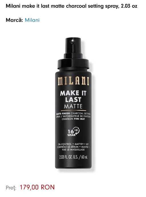 Produse cosmetice MILANI - Spray-uri de fixare makeup