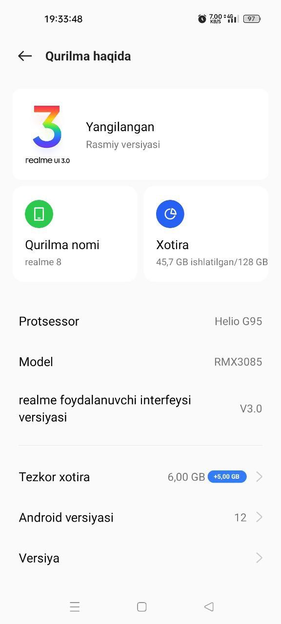 Realme 8 sotiladi