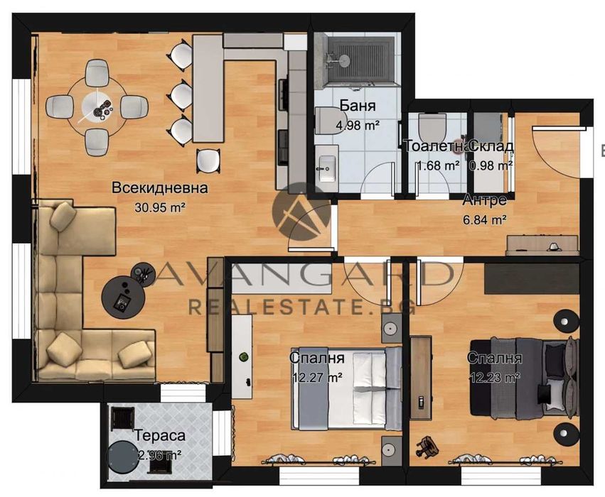 Продава се Тристаен апартамент в Пловдив, Прослав - 101 кв.м за 1250 €/кв.м - Снимка #15