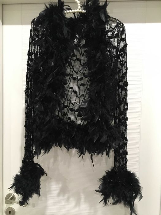 Нестандартна наметка лебедови пера S