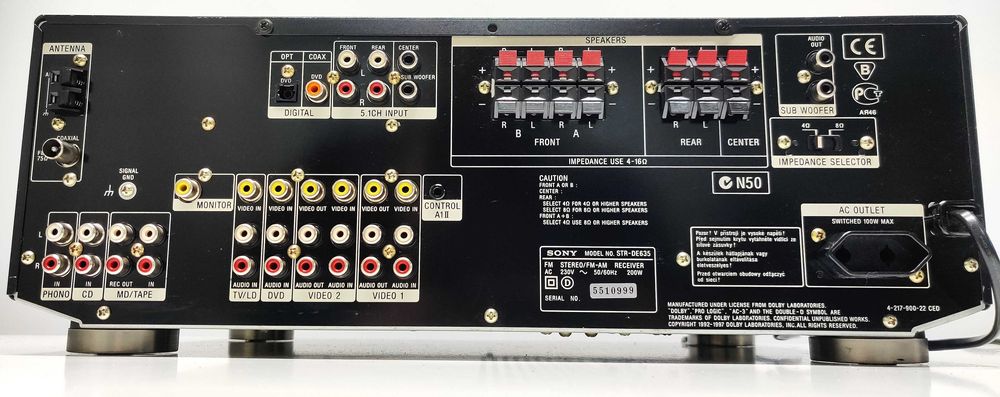 Sony STR DE 635 muzica 5.2 streo si multicanal muzica