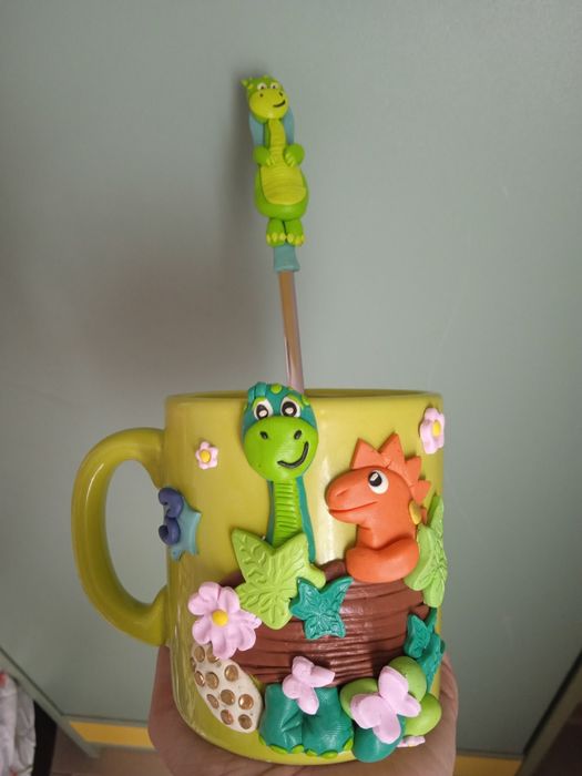 Căniță personalizată pentru copii cu dinozauri