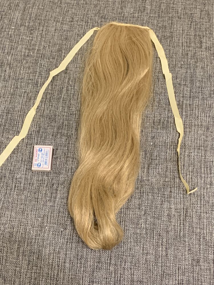 Накладной хвост из гипоаллергеного волокна, 50 см блонд