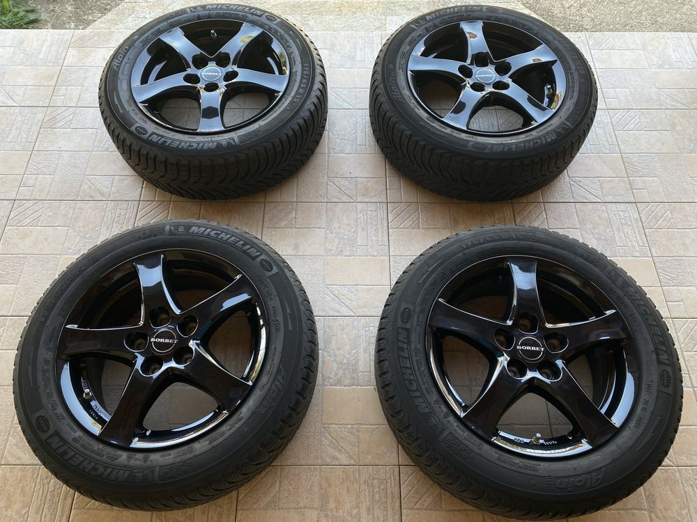 15" 5x112 Borbet Black Polished - Vw Audi Skoda Seat