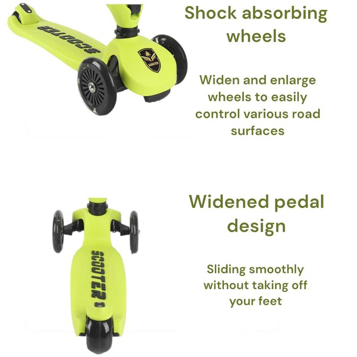 Trotineta 2in1 transformabila in tricicleta,ajustare3 dimensiuni,verde