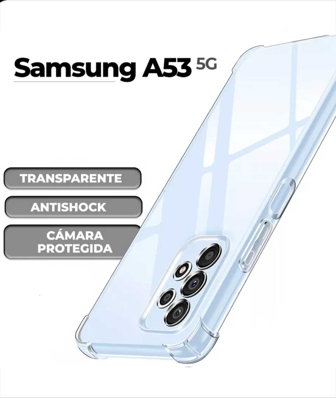 Husa AntiSoc cu Protectie Camera Samsung A53 5G - Transparenta