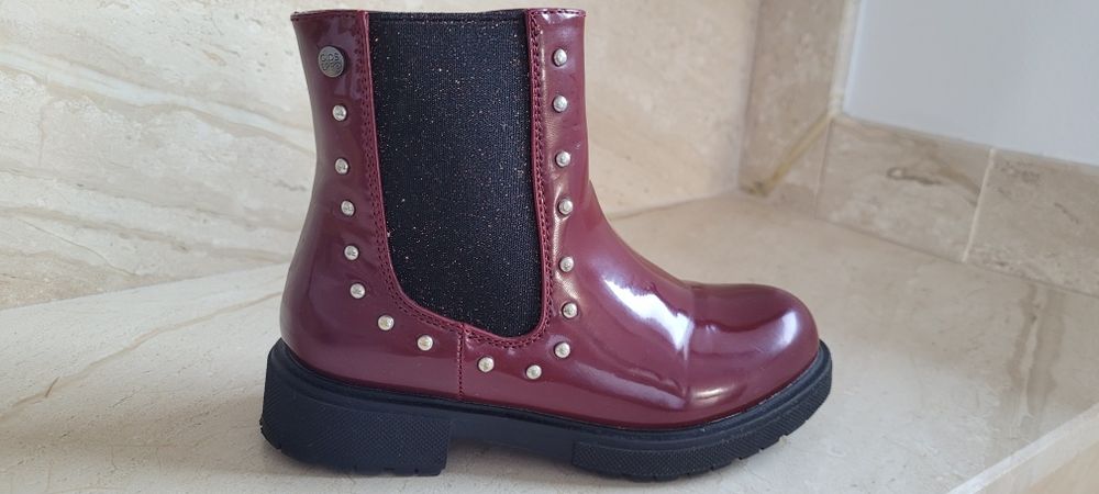 Ghete Chelsea de piele ecologica cu nituri Telagh, Visiniu
Ghete Chel