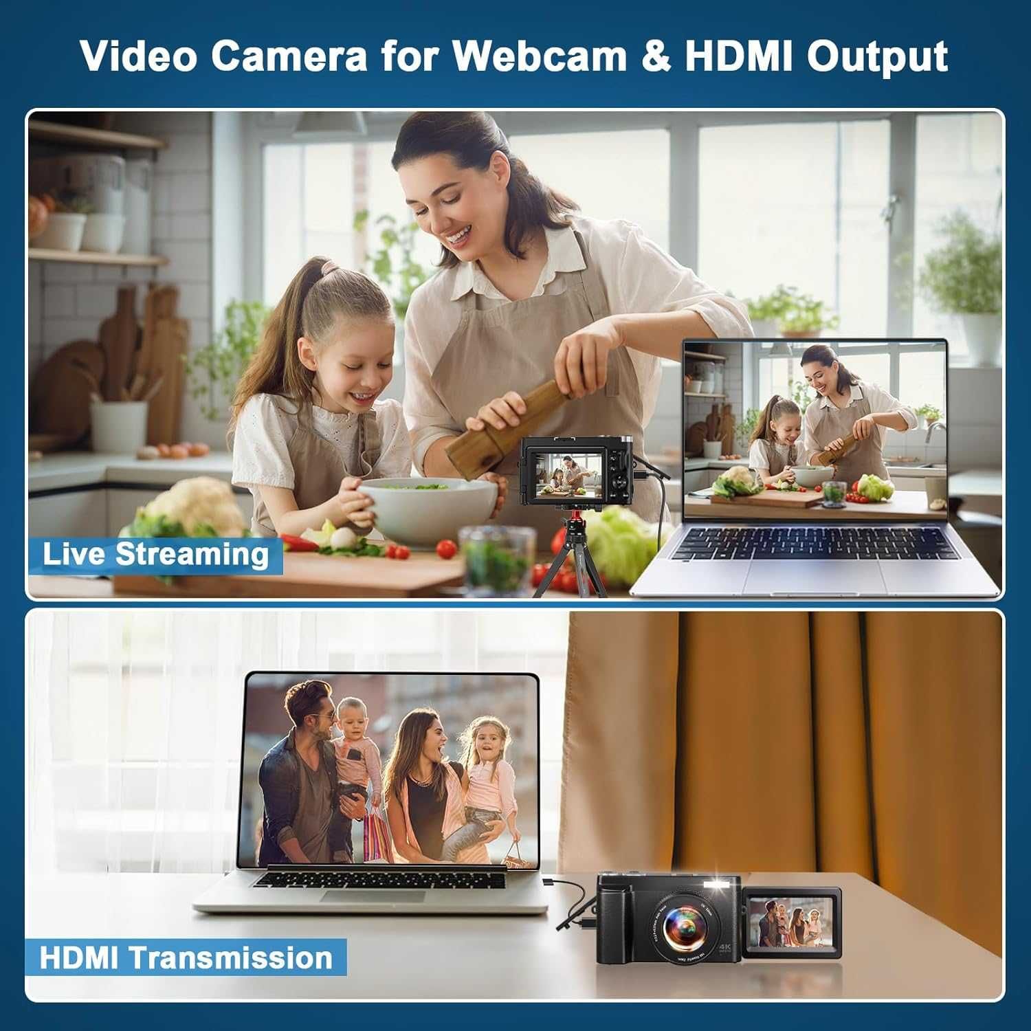 4K Digital Camera,48MP Autofocus Video Camera
