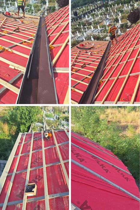 Montaj acoperiș tablă, ferestre Velux, pazie și profile