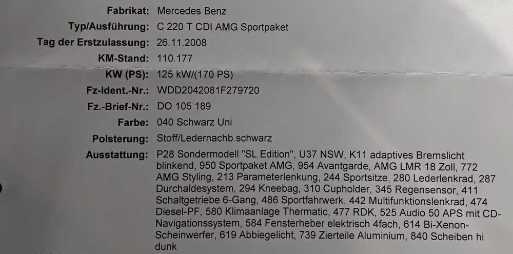 Mercedes-Benz C220 cdi , Sportpaket AMG ,  Avantgarde