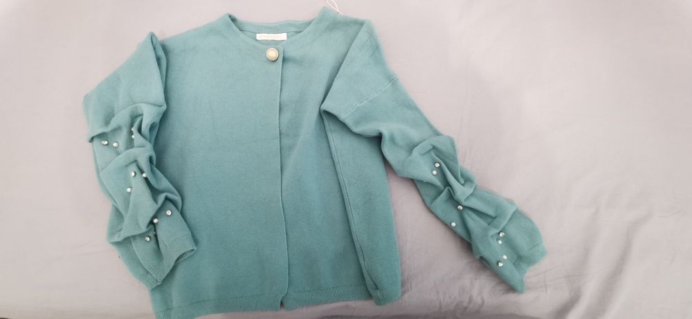 Pulovăr turcoaz, stare impecabila