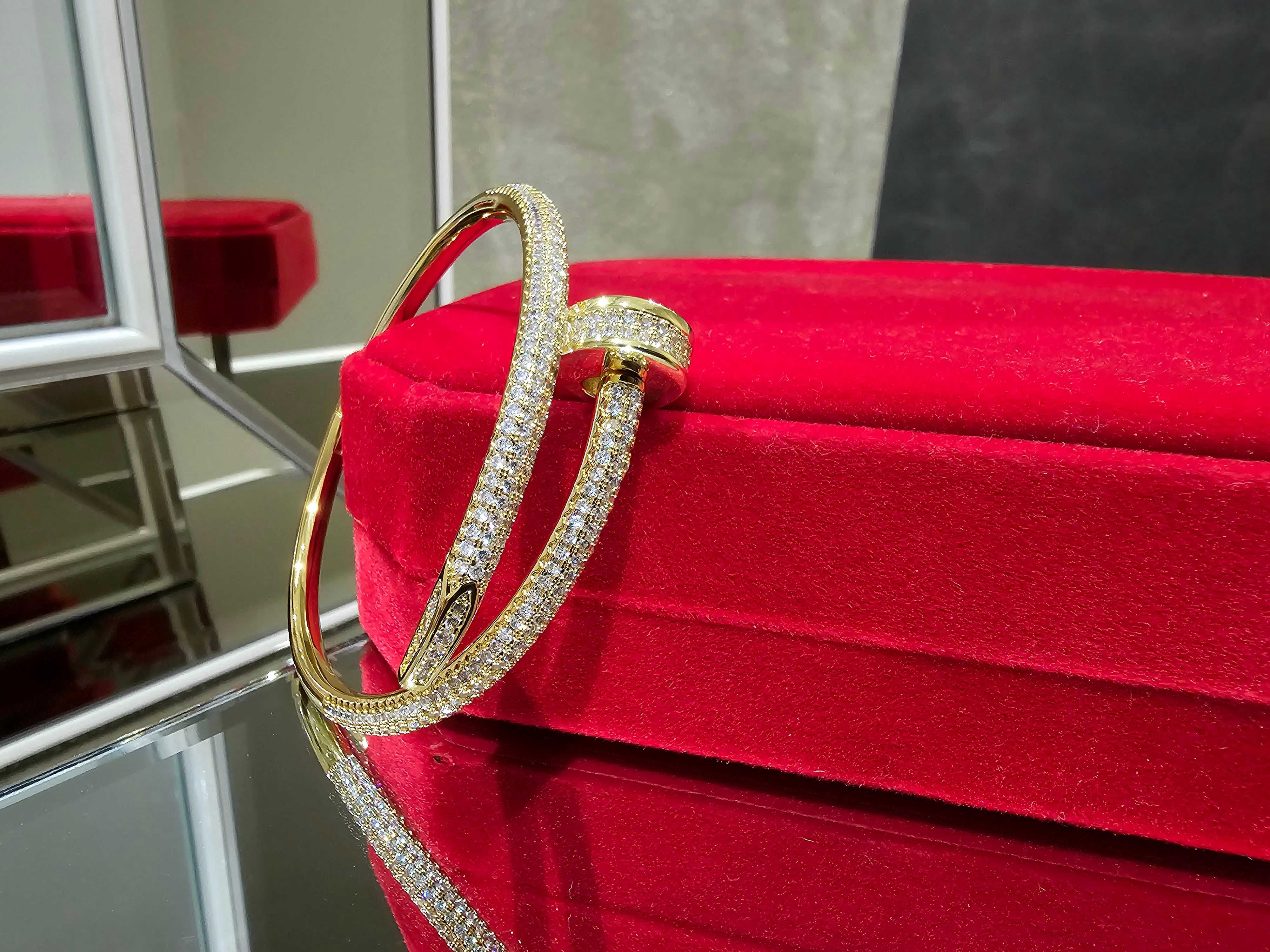 CARTIER Nail Juste un Clou Gold Large Paved Diamonds Гривна Пирон