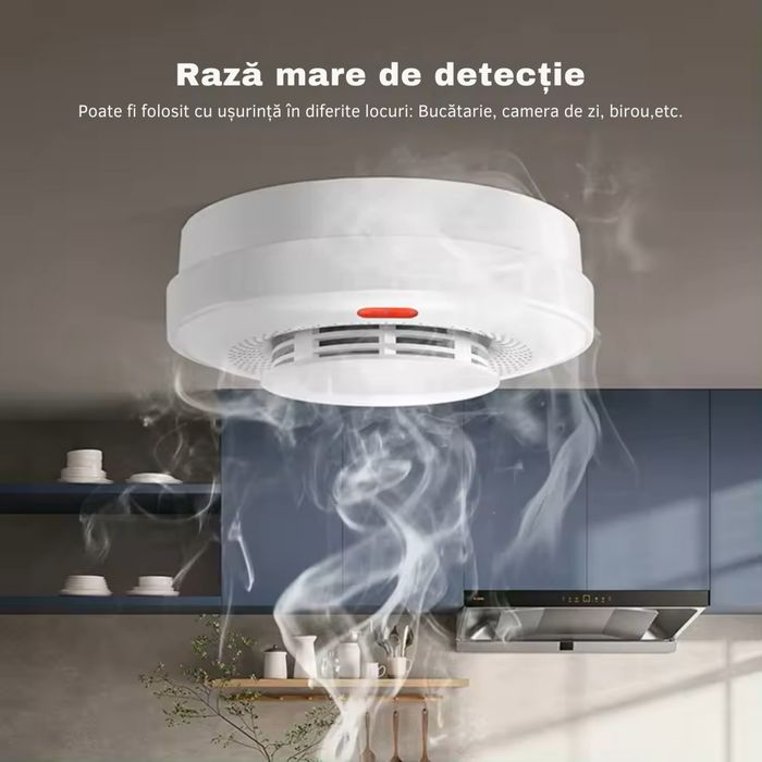 [NOU] LICHIDARE STOC Detector de fum cu senzor, cu baterii