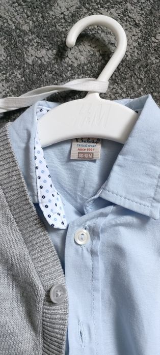 Cămașă (86cm) + papion si bluză (80cm) noi