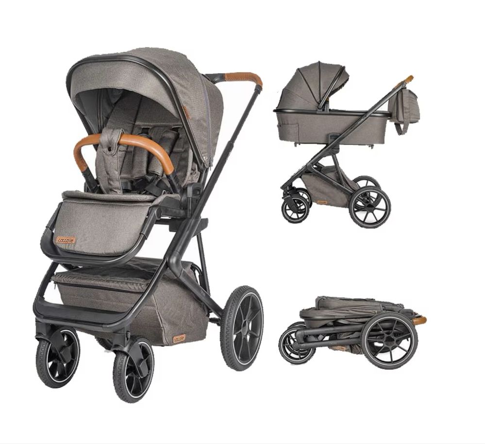 Carucior 3 in 1 Coccolle Nessia Gri - Stare foarte buna
