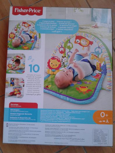 Saltea centru de activitati 3in1 muzical - Fisher Price, nou, amb.afec