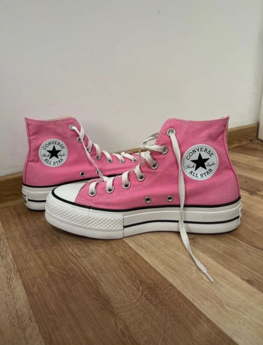 converse roz cu platforma marimea 38