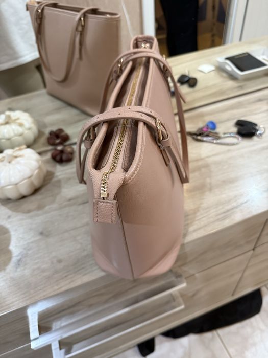 Чанта H&M цвят пудра