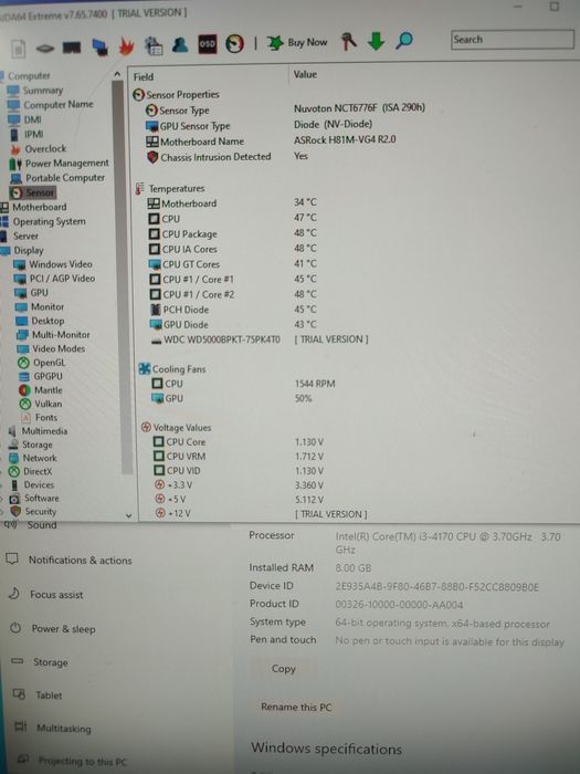 KIT Placa de baza + Procesor Intel i3-4170 + 8 GB RAM-HDD, Sursa 500w