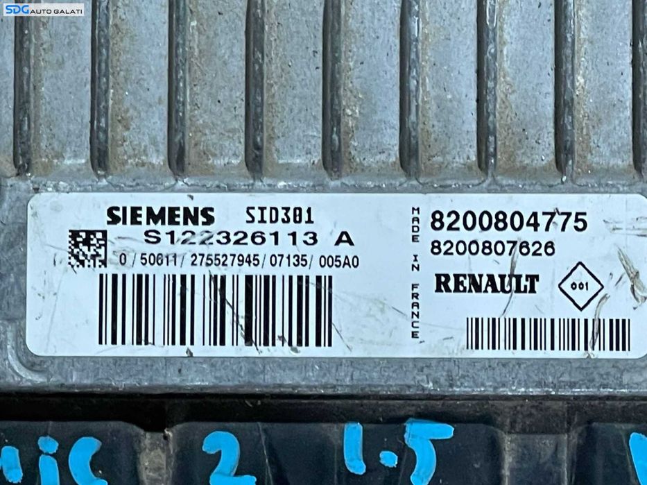 Kit Pornire ECU Calculator Motor UCH Blocator Ax Volan Cititor Chei Cheie CIP Cartela Imobilizator Renault Scenic 2 1.5 dCi 2003 - 2009 Cod 8200804775 8200807626 8200604934 8200780005 [LR0065] [LR0066]