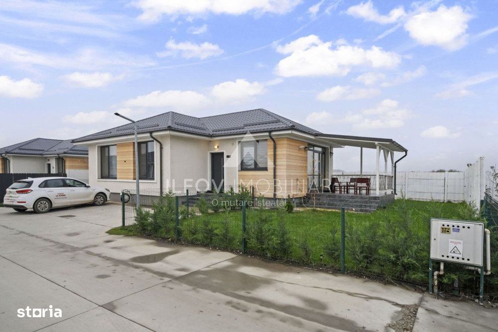 Casa pe parter Tunari, 96mp, lot 275mp, 2 locuri parcare