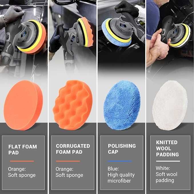 Mașină de lustruit auto fără fir cu 2 baterii