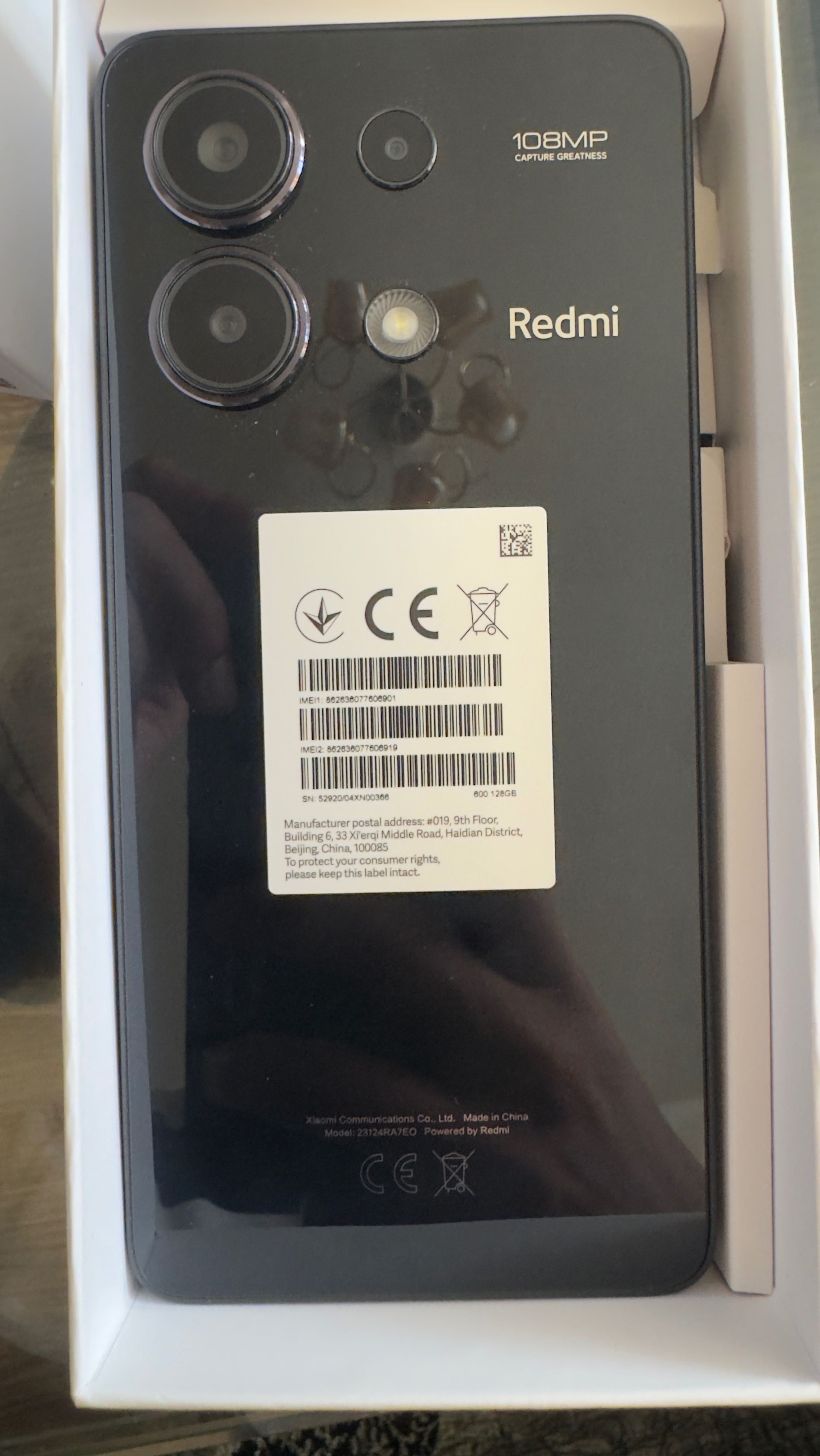 Redo note 13 midnight black 6GB RAM128GB ROM