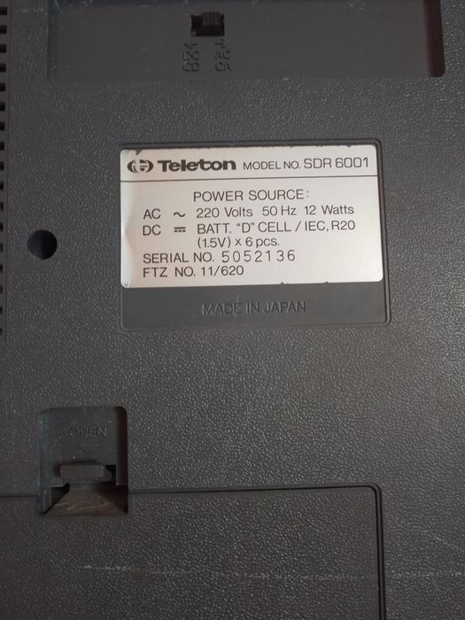 Radiocasetofon Teleton SDR 6001 Japan