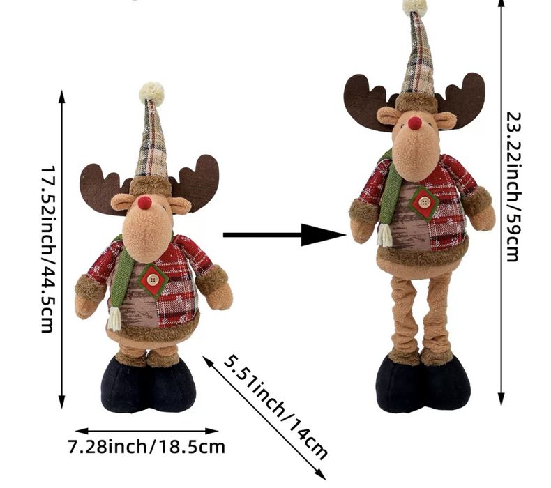 Новогодние игрушки, олень и дед мороз