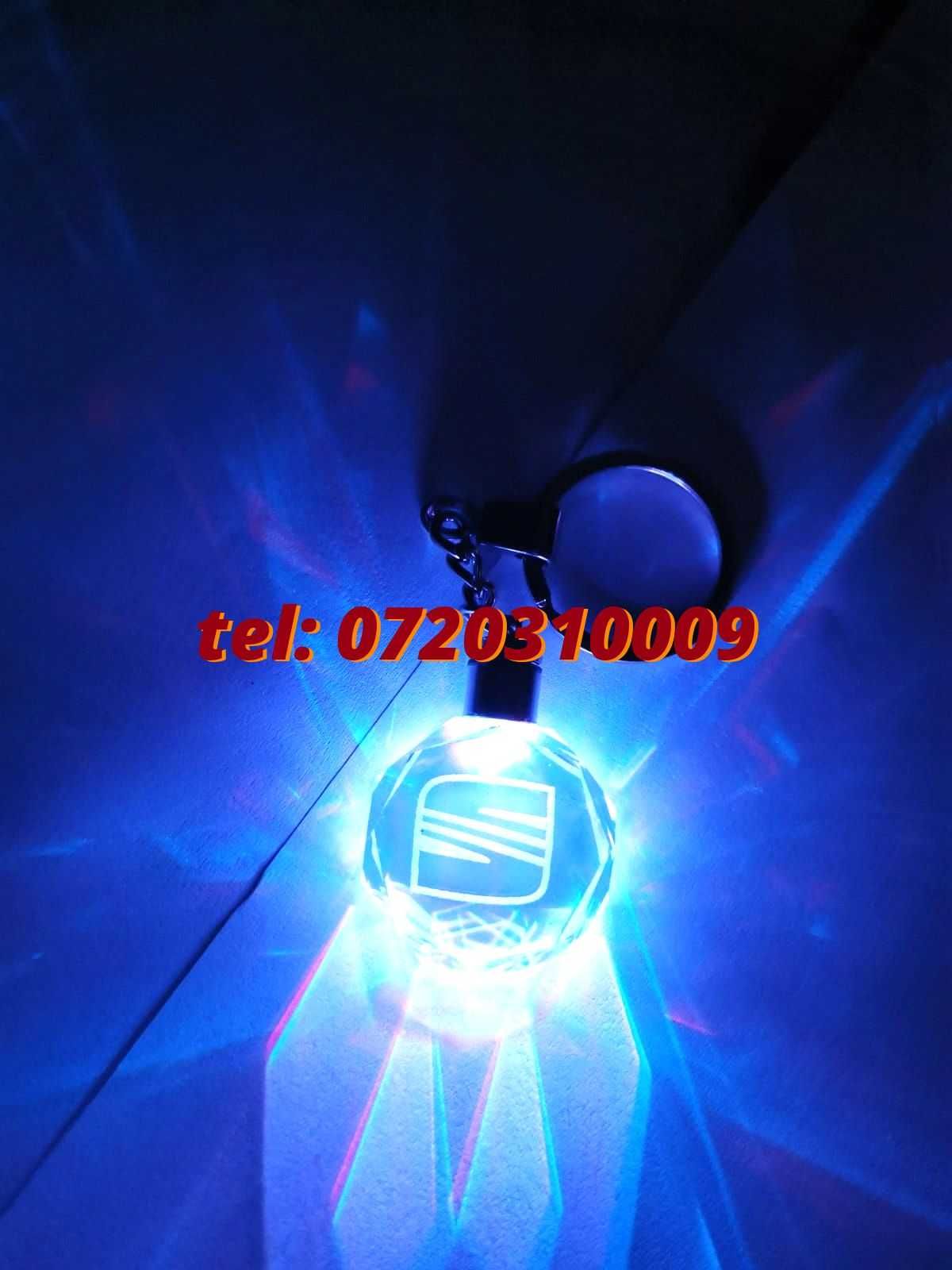 Breloc Sticla Cu Led 6 Culori Multimarca Seat