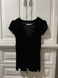 Bluza din catifea neagra