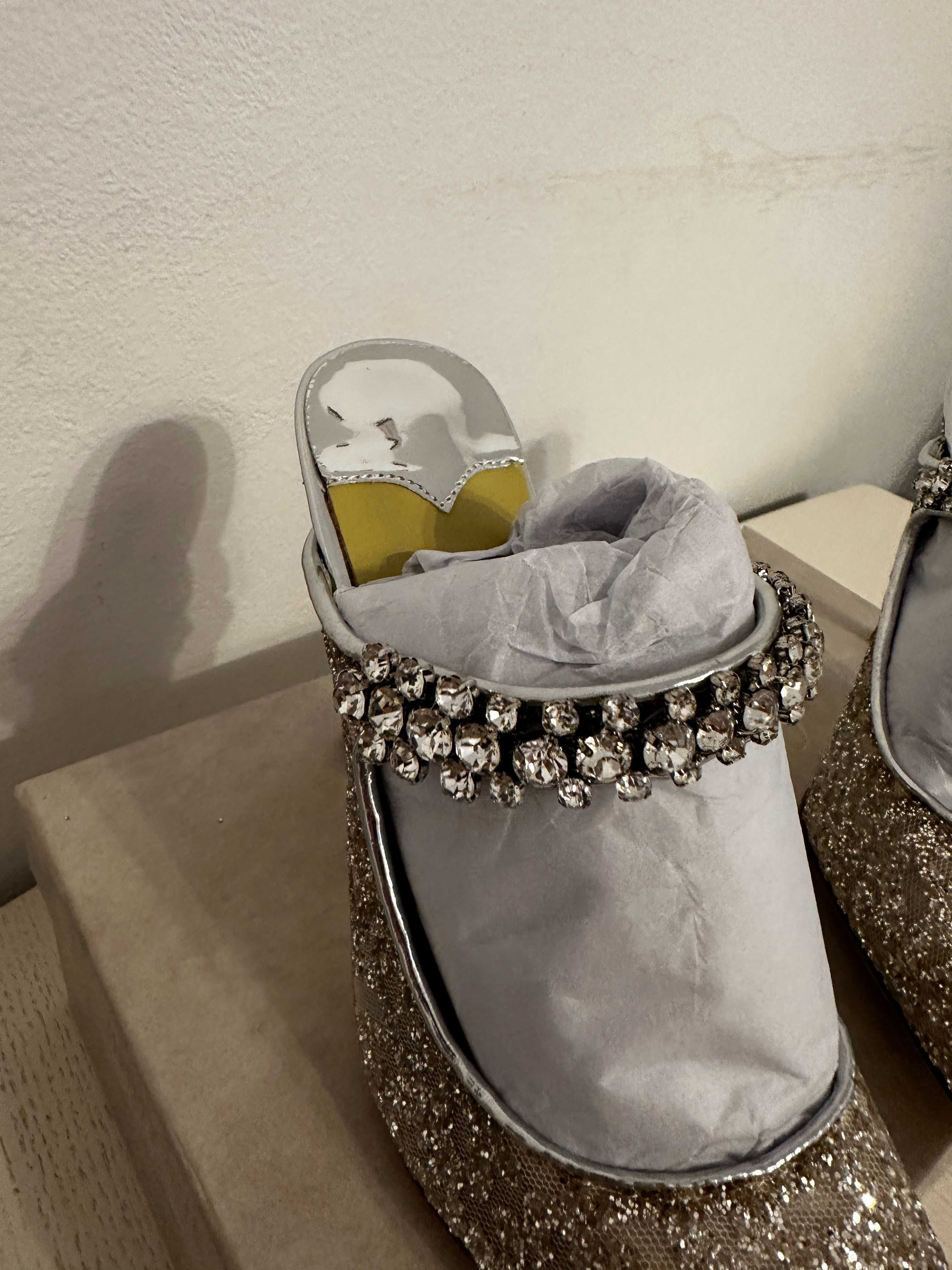 Jimmy Choo Silver Heels Autentice