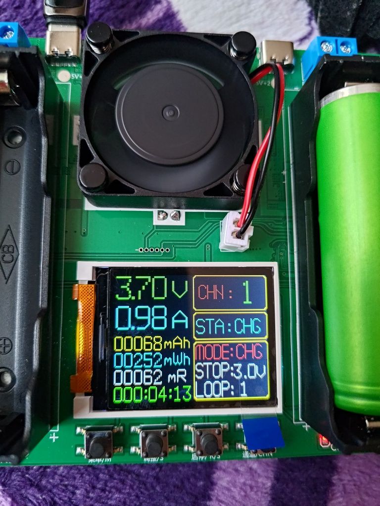 18650 Lithium Battery Capacity Tester Module va