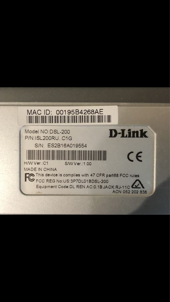 Продам модем ADSL D-Link DSL-200 в отличном состоянии за 1 500 тенге.