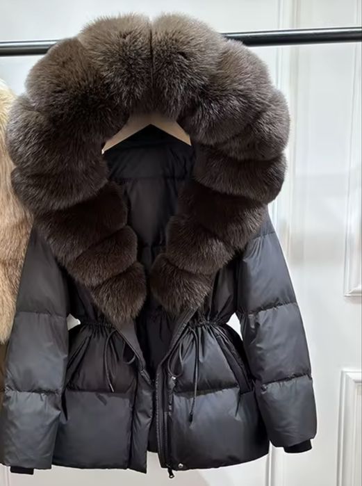 Geaca guler blana naturala