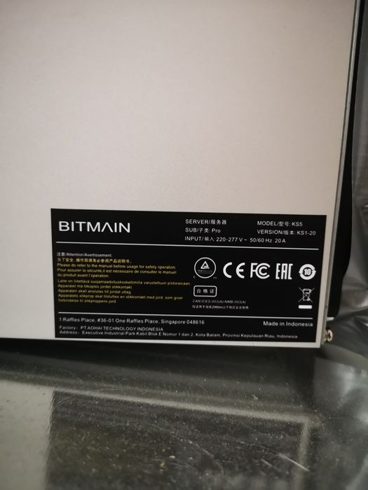 Kaspa  KS5 21TH Miner