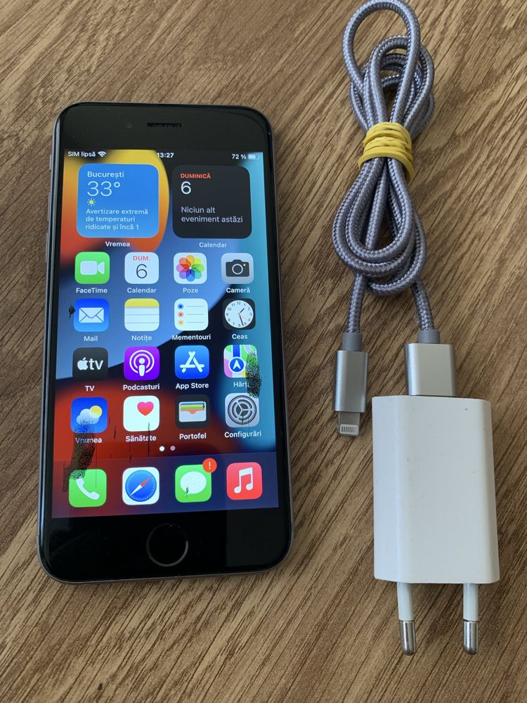 Telefon Apple iPhone 6S perfect functional vine cu incarcator si cablu
