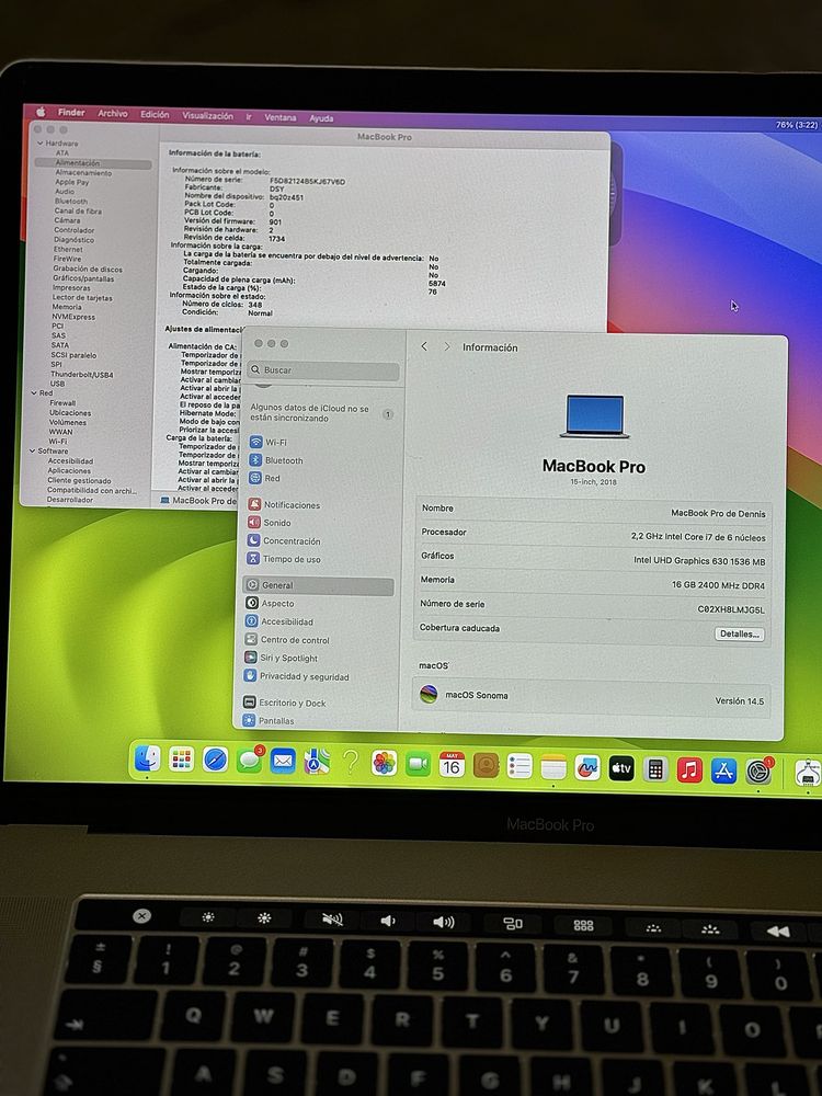 MacBook Pro 15-inch, I7, 16GB RAM