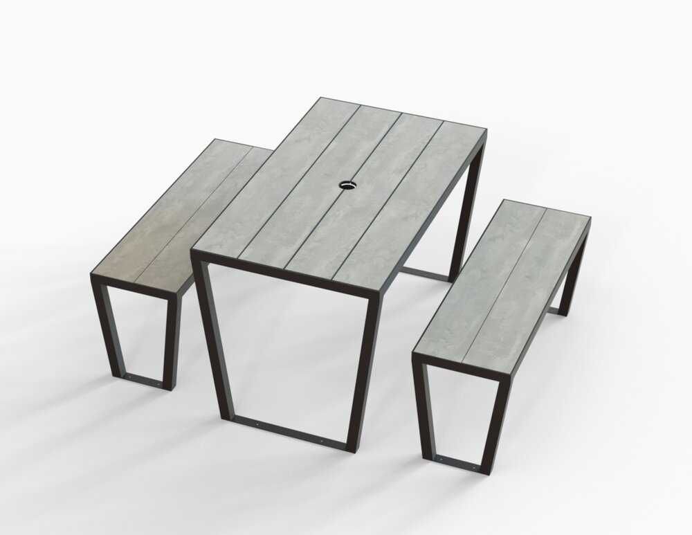 SET - Outdoor - КОМПЛЕКТ Маса 120х70 § 2 бр. Пейки