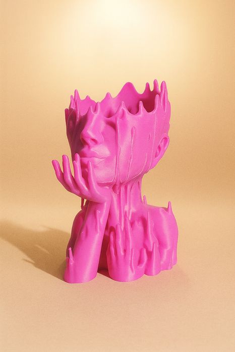 Ghiveci flori printat 3D "Melted Girl"